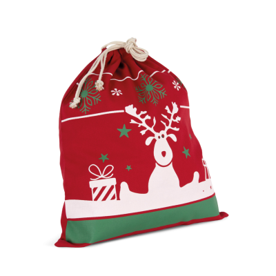 Drawstring bag with Christmas patterns